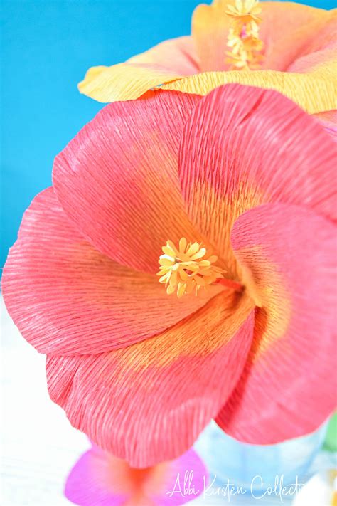 diy hibiscus flower template    crepe paper flowers flower