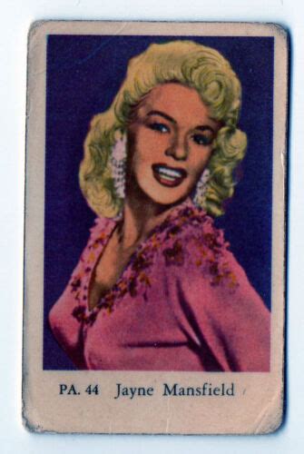 1950s Swedish Film Star Card Pa Set 44 Us Sex Symbol Jayne Mansfield