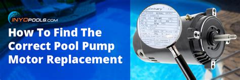 find  replacement pool pump motor inyopoolscom diy resources