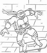 Coloring Ninja Turtles Pages Mutant Teenage Printable Michelangelo Popular sketch template
