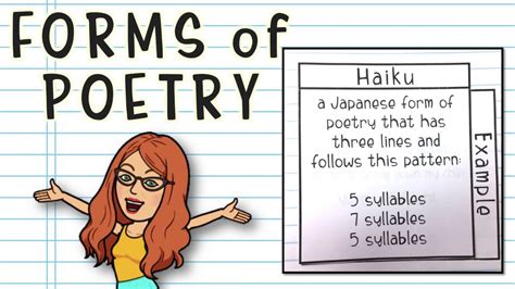forms  poetry learn haiku limerick acrostic  verse