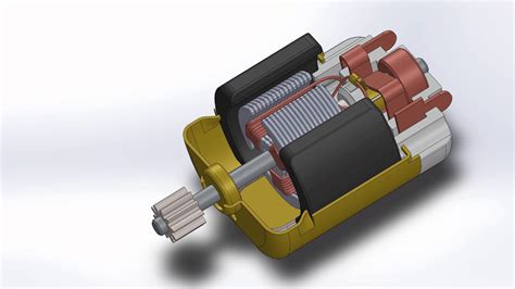 dc motor animation solidworks youtube