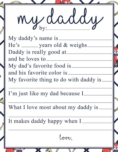 daddy  printable