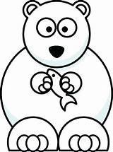 Polar Bear Coloring Pages Cute Printable Color Cartoon Getcolorings Print sketch template