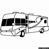 Coloring Motorhome Car Campervan Recreational sketch template