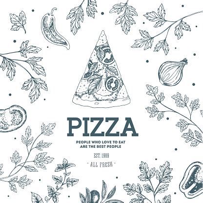 pizza design template vector illustration stock illustration