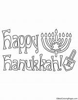 Hanukkah Happy Coloring Pages sketch template