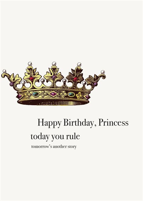 Happy Birthday Princess Greeting Card P Flynn Design