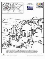 Coloring Santorini Island Worksheets Mediterranean Activity Color Education Pages Sheets Travel Colouring Geography Kids Greece Drawings Book Desert Thinking Worksheet sketch template