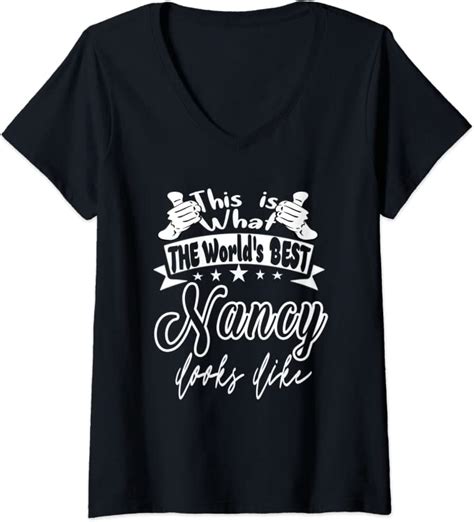womens nancy this is what worlds best nancy looks like v neck t shirt