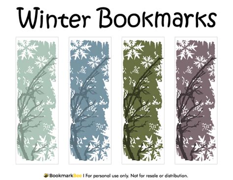 printable winter bookmarks christmas gift tags printable