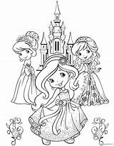 Strawberry Shortcake Coloring Pages Drawing Friends Getdrawings sketch template
