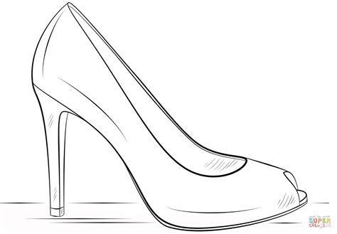 high heel shoe coloring page  printable coloring pages