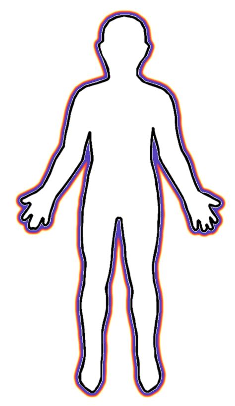 printable body outline template  children clipart
