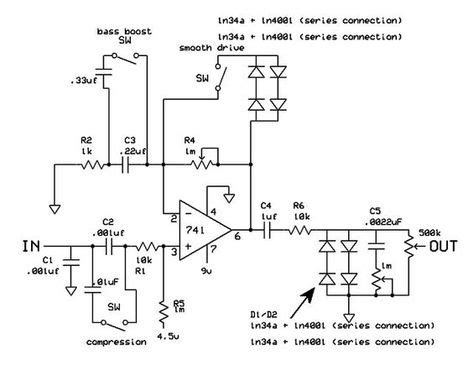 mxr distortion  mods   mxr distortion electronic schematics electronics basics
