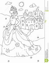 Princess Prinzessin Schloss Castles Castelo Princesses Colorir Farbton Seite Fadas sketch template