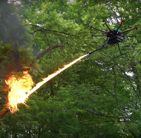 flamethrower drone  savage flamethrower drones concept drone technology