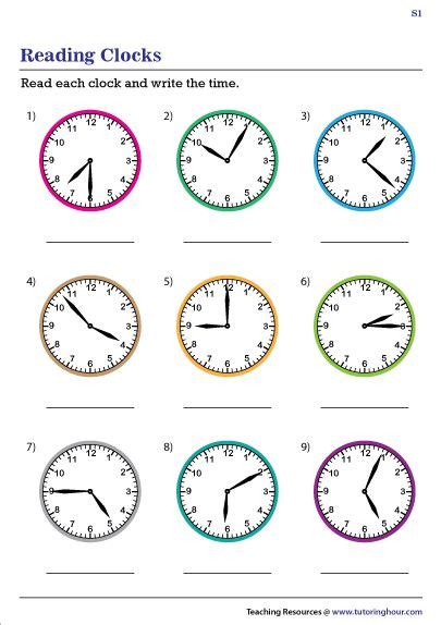 telling time worksheets clocks  digital time practice