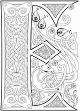 Coloring Alphabet Celtic Dover Pages Colouring Publications Welcome Doverpublications Designs sketch template
