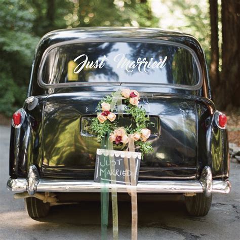 Just Married Wedding Car Vinyl Decal Sticker Londondecal
