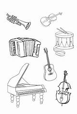Instrumente Muzicale Colorat Imagini Desene Planșe sketch template
