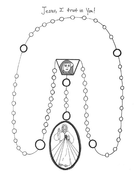 divine mercy chaplet coloring sheet