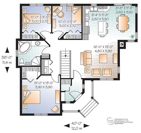 bedroom bungalow floor plans open concept  information