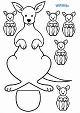 Crafts Australia Kangaroo Preschool Craft Template Letter Kids Animals Toddlers Wotwots Kindergarten sketch template