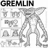 Ikea Horror Gremlins Instructions Gremlin Movie Coloring Pages Characters Drawing Mogwai Sketch Ed Film Movies Harrington Tumblr George Funny Illustrations sketch template