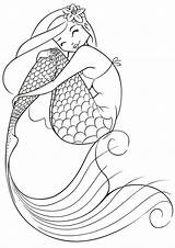 Coloring Pages Mermaid Printable Adults Print Buzzle Kids sketch template