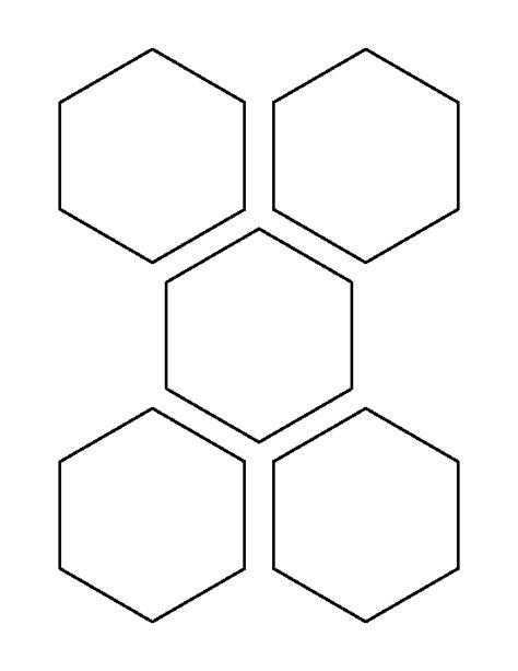 printable   hexagon template stencils printables templates