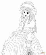 Coloring Anime Maid Pages Character Gabriela Drawing sketch template