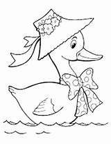 Mewarnai Bebek Belajar Halaman Colorir Lucu Ducks sketch template
