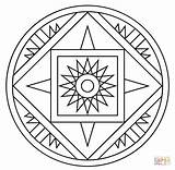 Coloring Mandala Pages Pattern Star Printable Paper sketch template