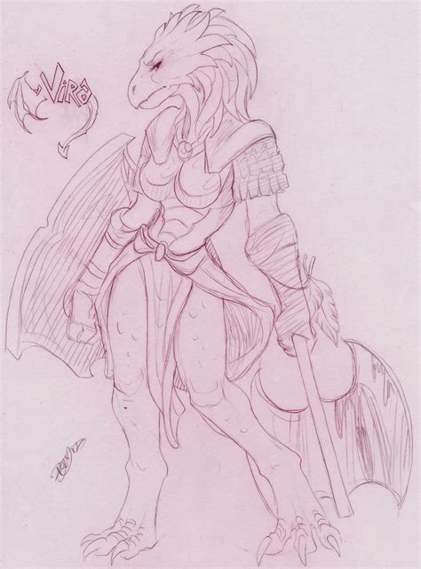 Dungeons N Dragons Female Dragonborn Axe Wielder By