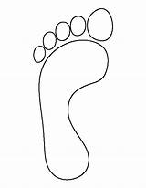 Footprint Outline Template Foot Printable Pattern Footprints Coloring Drawing Baby Pages Clip Print Stencils Feet Left Right Patternuniverse Prints Jesus sketch template