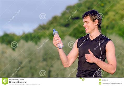sportsman  bottle  water stock photo image  lifestyle adult
