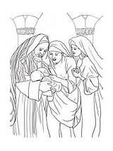 Zechariah Coloring Angel Elizabeth Visits Baptist John Baby Pages sketch template