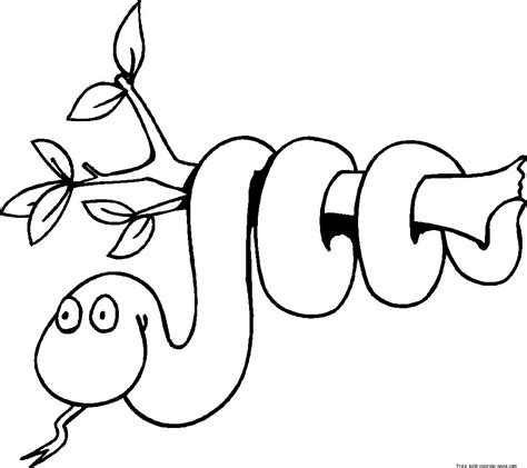printable coloring pages  snake  branch