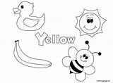 Yellow Coloring Pages Color Worksheets Kindergarten Toddlers Blue Things Activities Kids Amarillo Preschool English Learning Printable Colors Coloringpage Eu Colour sketch template