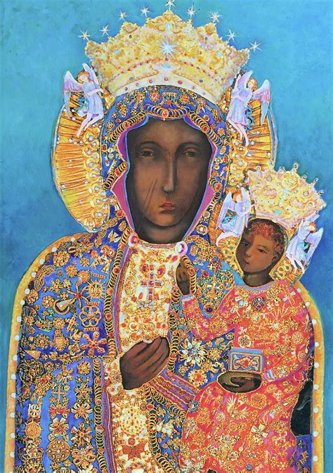 our lady czestochowa black madonna virgin mary from poland religious