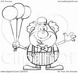 Clown Balloons Illustration Happy Alsina August Clipart Royalty Coloring Pages Vector Toon Hit sketch template