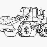 Loader Backhoe Coloring Drawing Excavator Wheel Getdrawings Construction sketch template