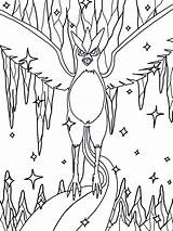 Pokemon Articuno Coloring Pages Printable Sheets Birds sketch template