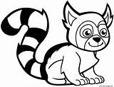 Coloring Pages Lemur Printable Funny Cartoon Lemurs Categories sketch template