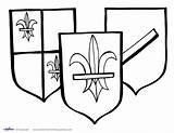 Shield Coloring Printable Pages Medieval Shields Knight Ctr Clip Cliparts Printables Clipart Coolest Colouring Color Fish Print Library Getcolorings Getdrawings sketch template