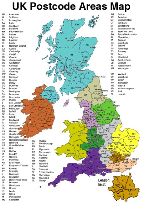 uk postcode area district  sector maps