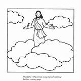 Ascension Coloring Pages Jesus Heaven Story Into Bible Sunday School Color Kids Gates Childrenschapel Back Crafts Christian Church Activities Template sketch template