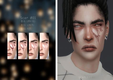 Scar 01 The Sims 4 Skin Sims 4 Cc Eyes Sims 4 Body Mods