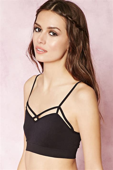 caged cutout bralette flat chested fashion cutout